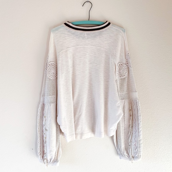 Free People Marakesh Crochet Blouse M - Picture 7 of 9